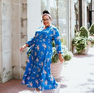 LOFT Plus Floral Print Dress